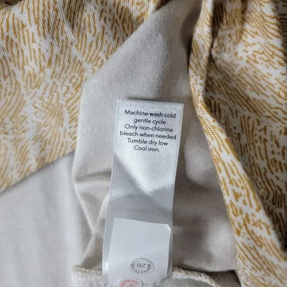 Athleta Santorini Thera‎ Printed Dress Mojave Shoreline Beige Stretch Athleisure - Picture 6 of 9